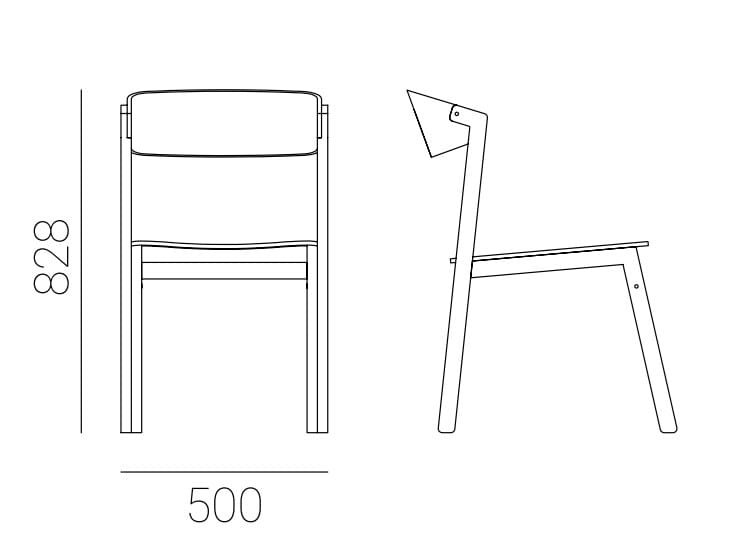 Штабелируемый стул из дуба Askia ателье ARCH-00022752 - Вид №3