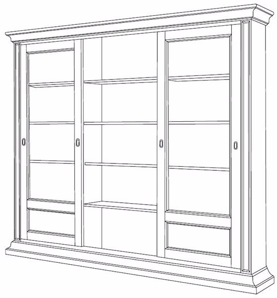 Arvestyle Открытый книжный шкаф из массива дерева Stile Ks-e516 - Вид №1