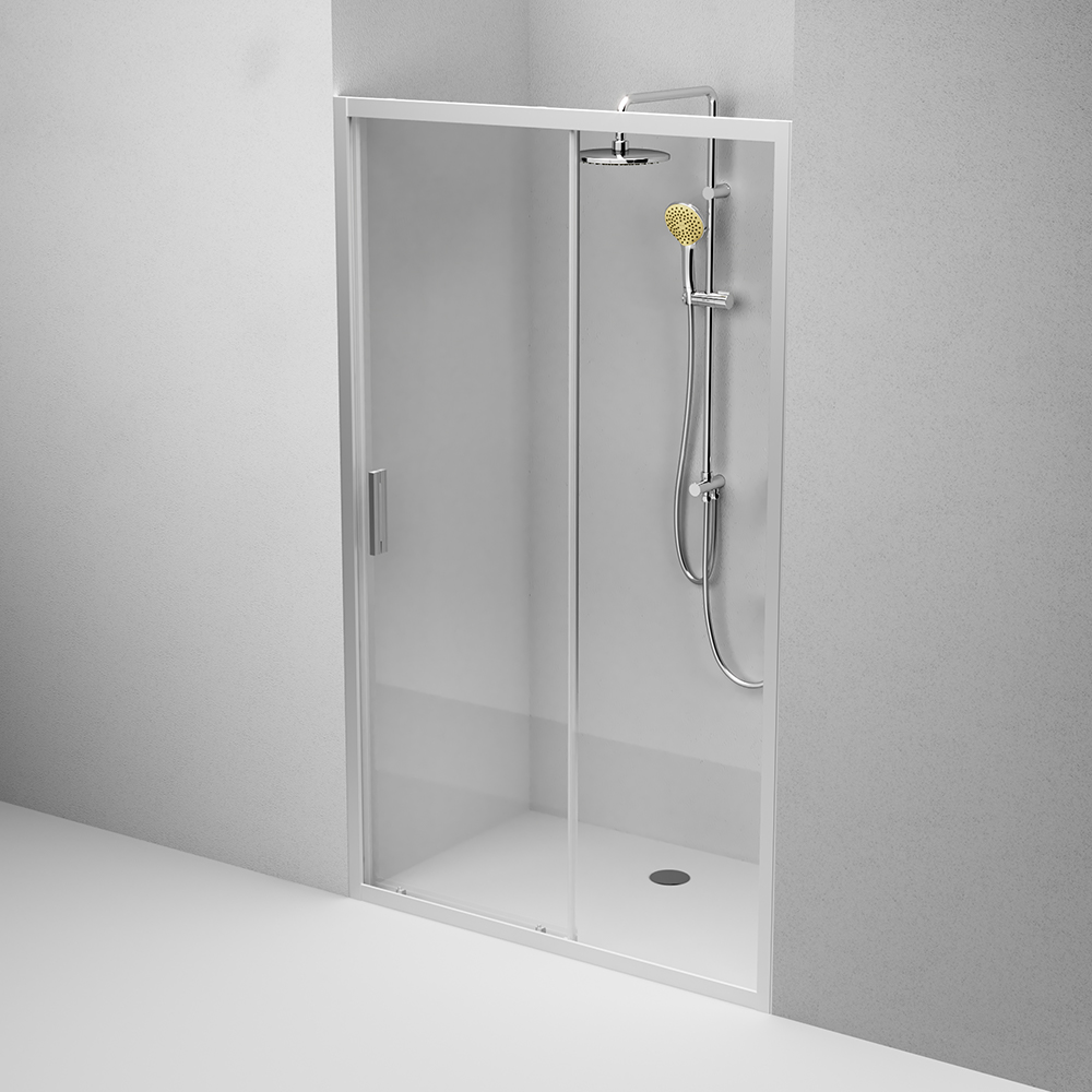 W90G-120-1-195MT Solo Дверь душевая 120х195 стекло прозрачное профиль матовый хром AM.PM Gem - Вид №3