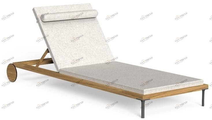 Talenti Садовая кушетка из тика на колесиках Cleo teak Clelet