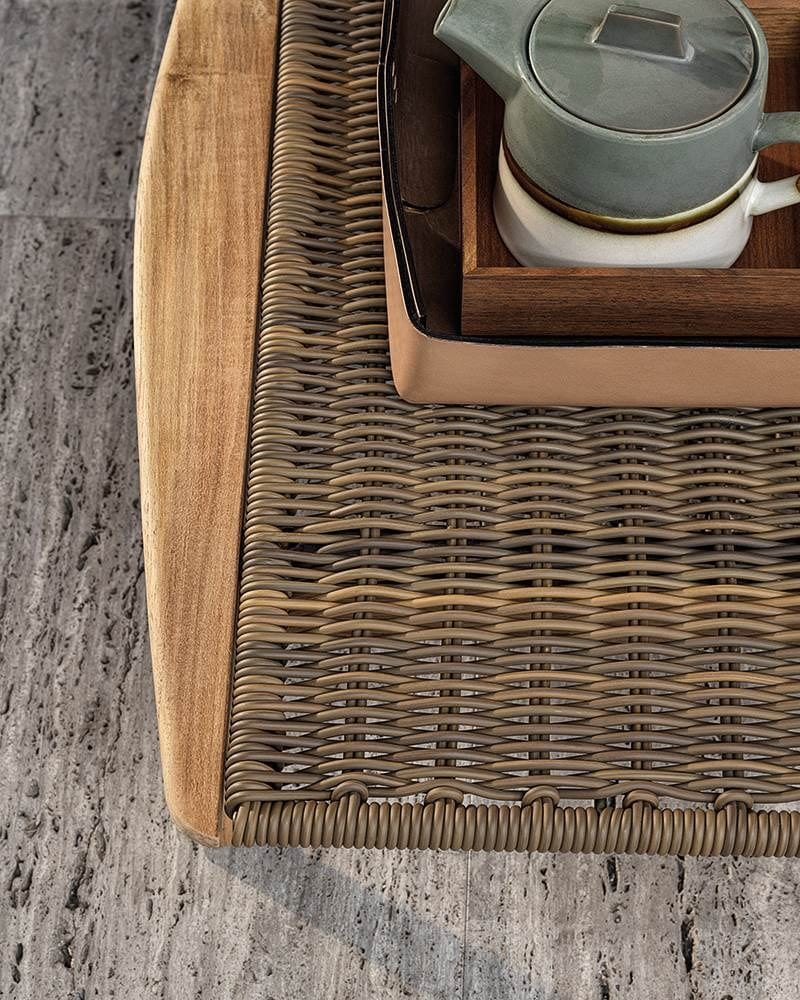 Уличная скамейка из тика и синтетического волокна Minotti Fynn Outdoor ARCH-00136813 - Вид №3