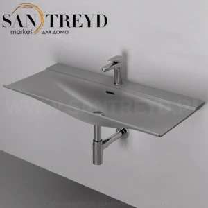 THL00215 Подвесная раковина настенная прямоугольная ArtCeram TheOne серая