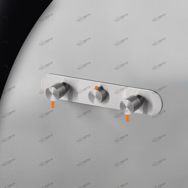 Термостат для душа матовая сталь с оранжевой ручкой Toki Radomonte TKI60SCIL24