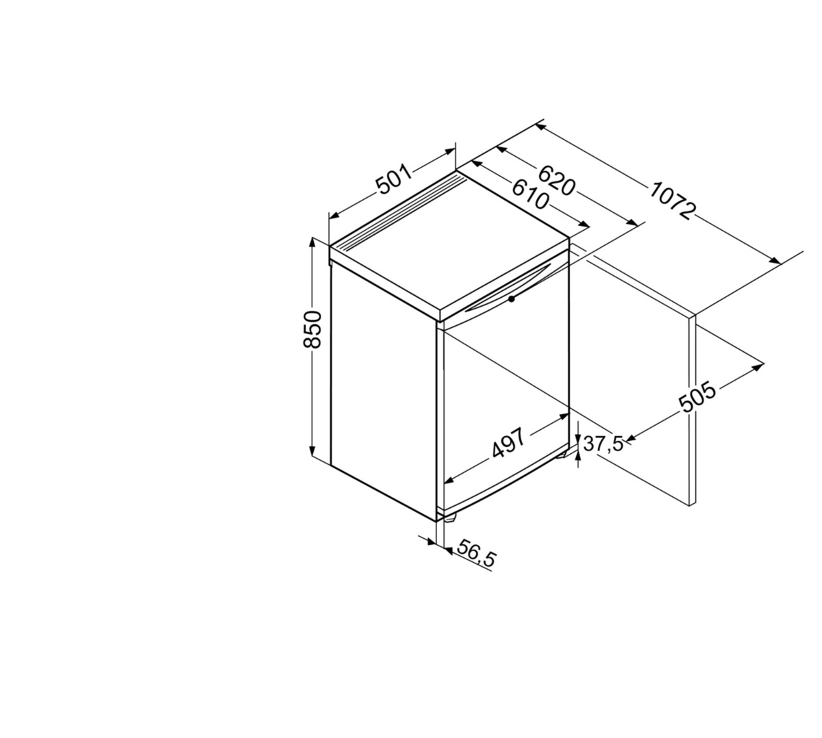 T 1404-21 001 Минихолодильник / 85*62*51,*холодильник Liebherr  - Вид №3
