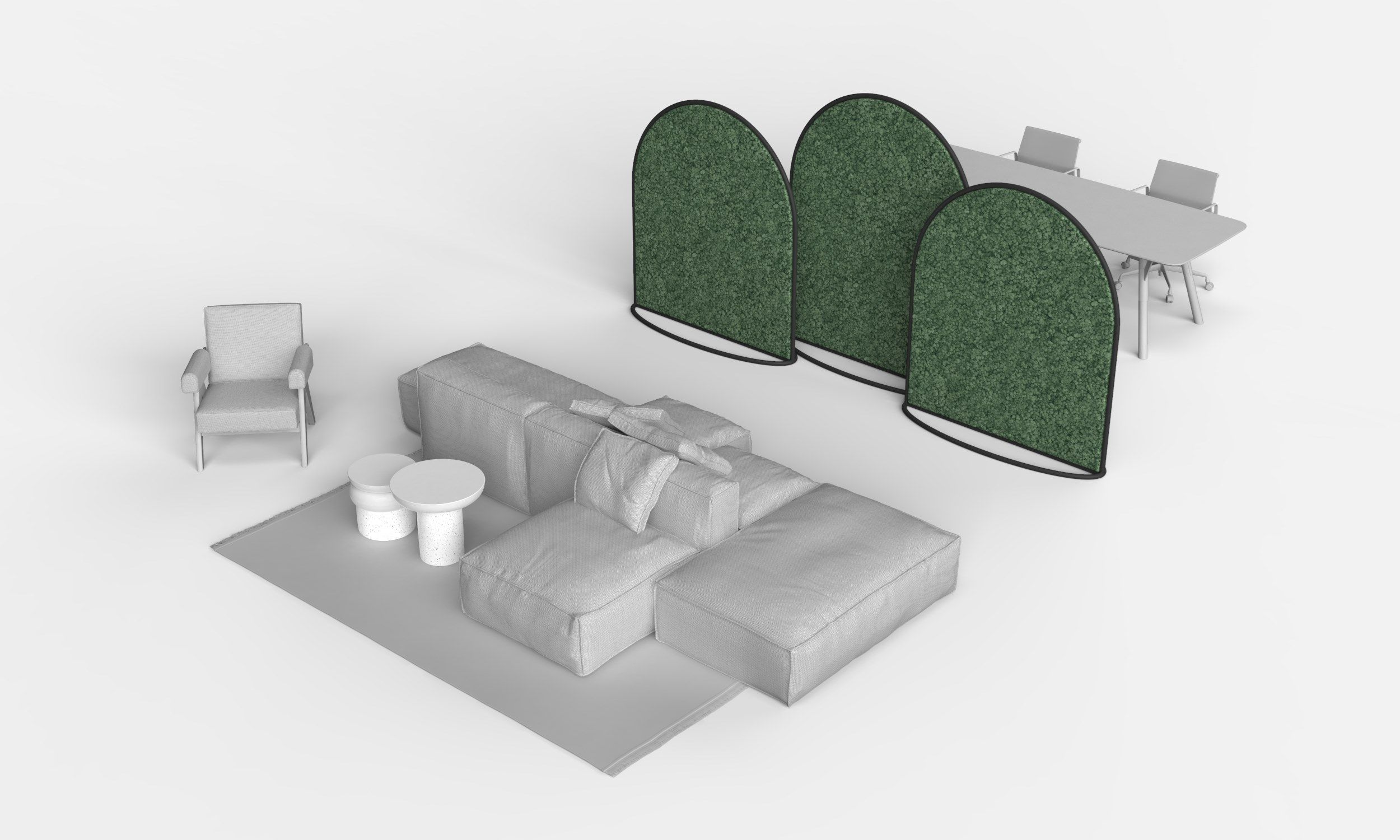 Звукопоглощающая офисная перегородка GREENMOOD G-Line ARCH-00090467 - Вид №16