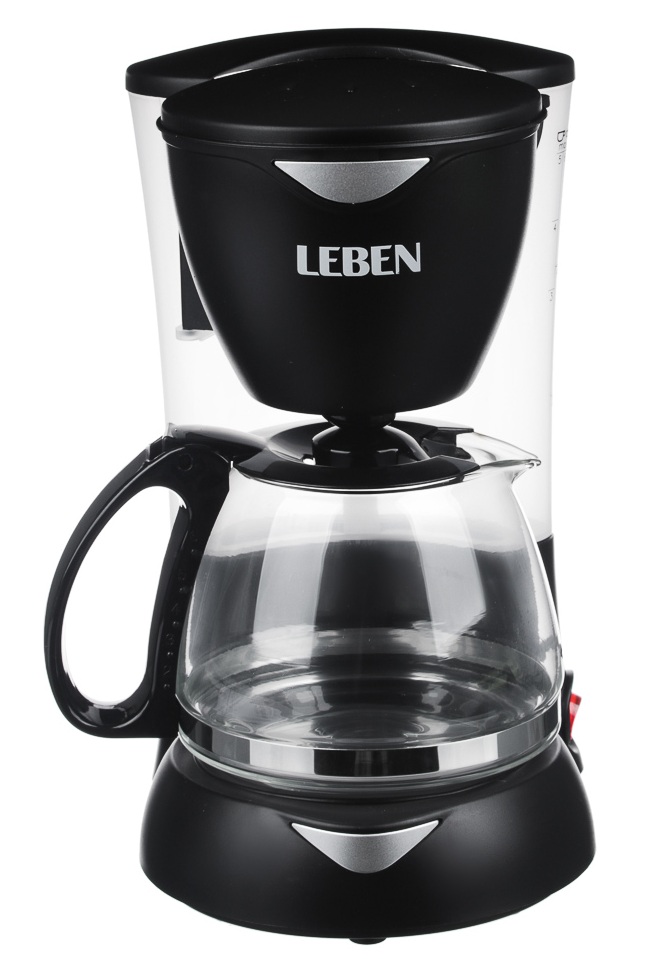 9937551 Кофеварка капельная LEBEN 286-024 черный STDN-0047405