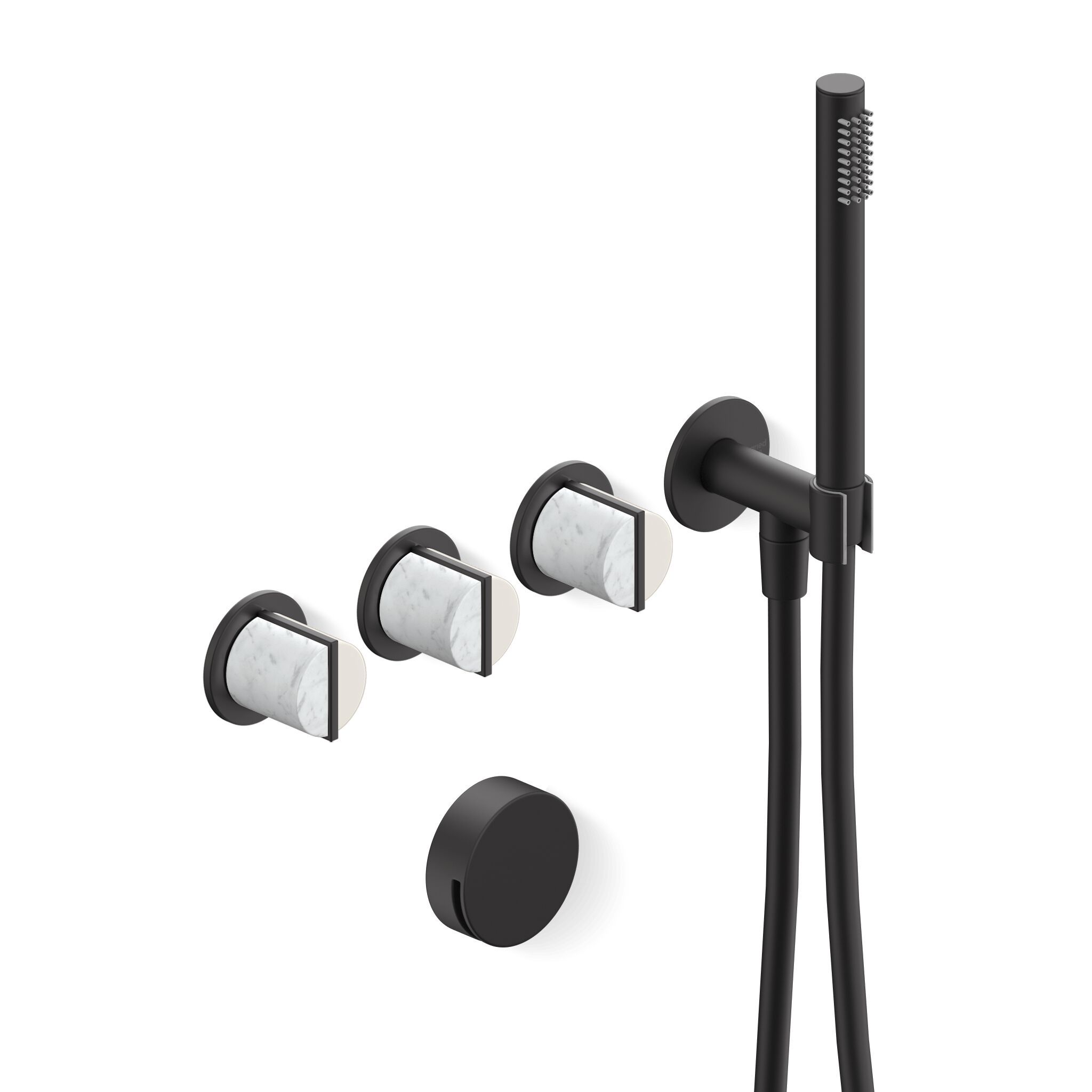 Настенный набор для ванны с 4 отверстиями и ручным душем Varied Forms Macaron ARCH-00093255 - Вид №7