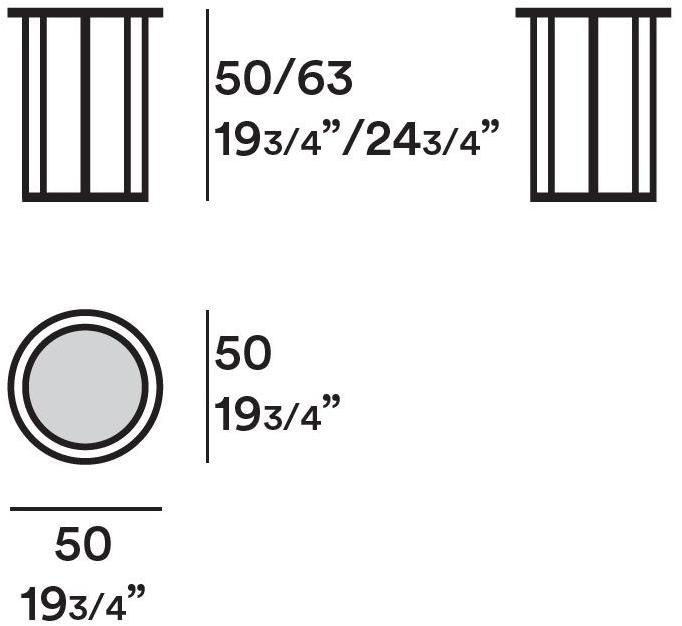 JESSE Круглый журнальный столик из маргласа по контракту sun-id-1413476 - Вид №1