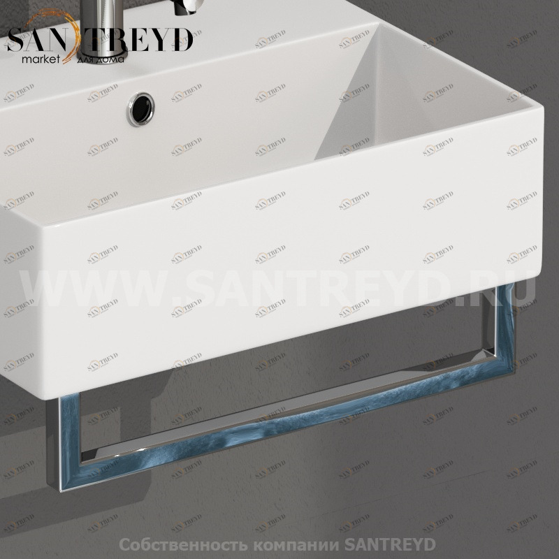 PT046CR Держатель для полотенец 49 см Хромированный Globo T-EDGE Италия Ceramica Globo