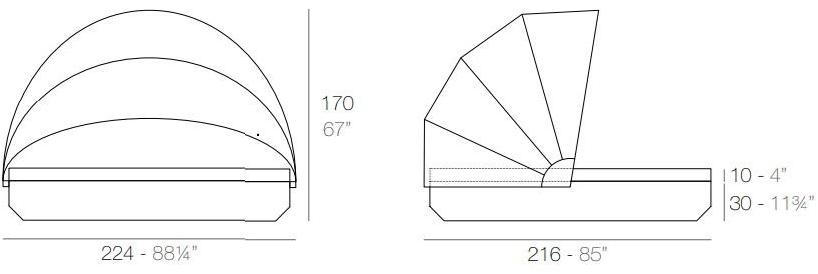 VONDOM Круглая грядка с зонтиком Vela sun-id-1448320 - Вид №3