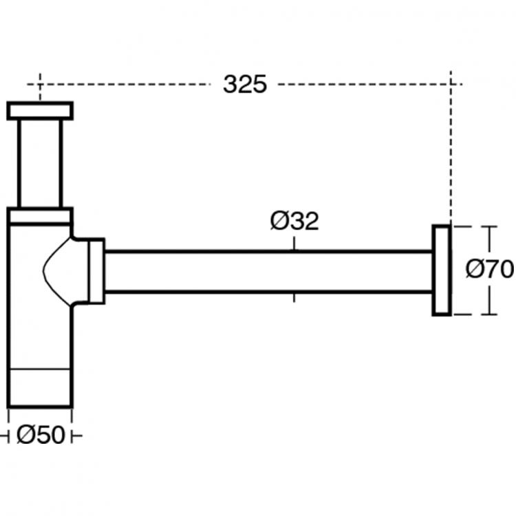 E0079AA Дизайн сифон для раковины 1 1/4" Ideal Standard NO SUITE DEFINED  - Вид №5