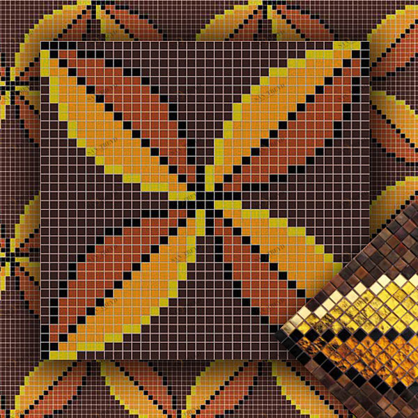 МОЗАИКА ИЗ СТЕКЛА MZ-02 BROWN ALMA ПАННО 15 MZ02BROWN