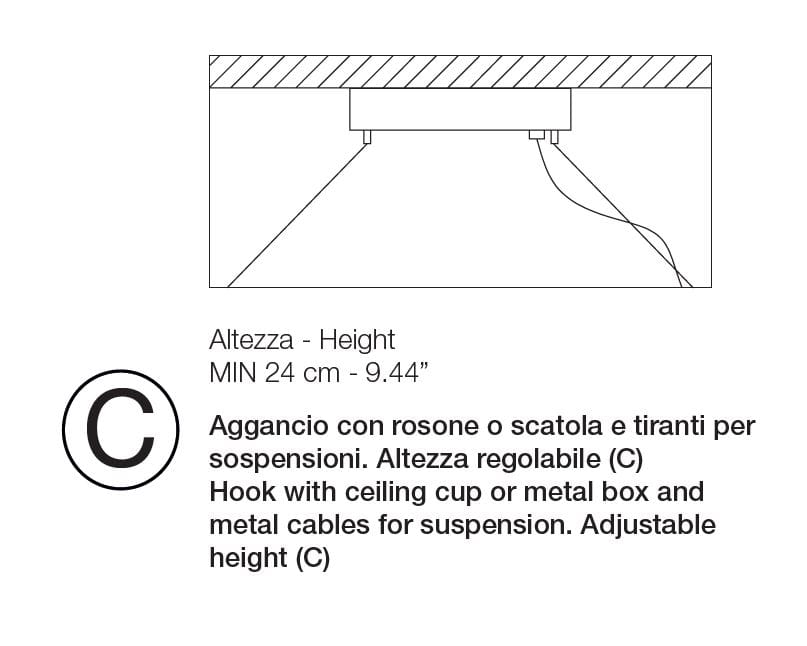 Подвесной светильник из алюминия и кованого стекла Euroluce Lampadari Pegaso ARCH-00152385 - Вид №4