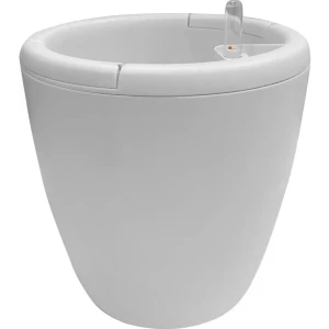 Горшок цветочный с автополивом Ingreen ø21 h23.6 см v5 л с автополивом пластик белый