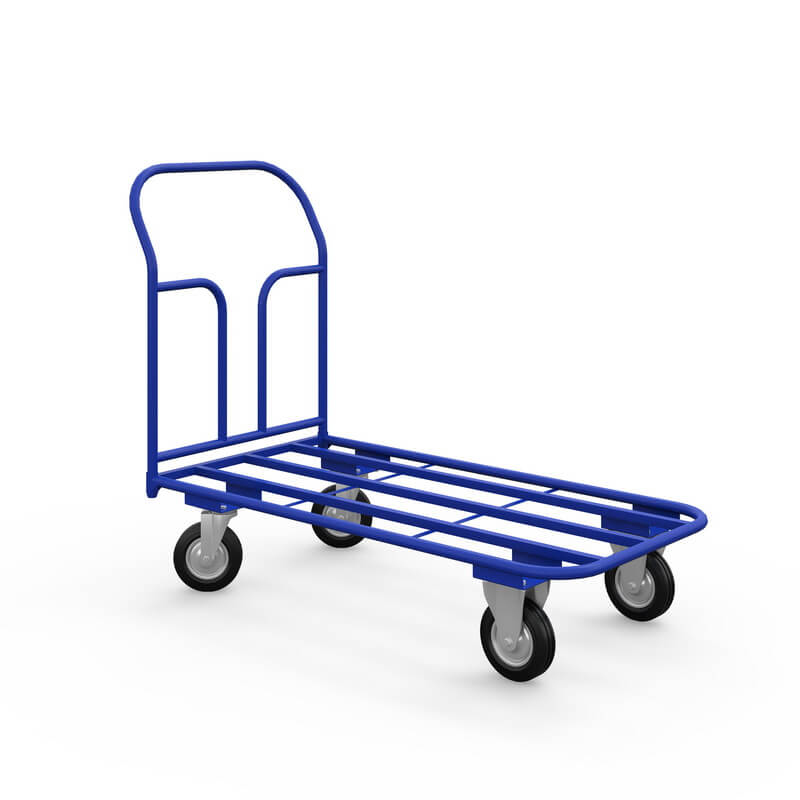 Тележка платформенная каркасная ТК 9 (г/п 450 кг, 1000x500 мм, колеса черная резина 160 мм) Верстакофф 65-0879