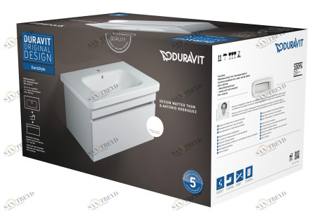 DS006102222 DuraStyle Комплект мебели Белый глянцевый декор Duravit