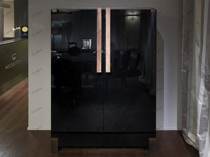 Paolo Castelli Комод из МДФ со встроенной подсветкой Black and gold sun-id-1347865