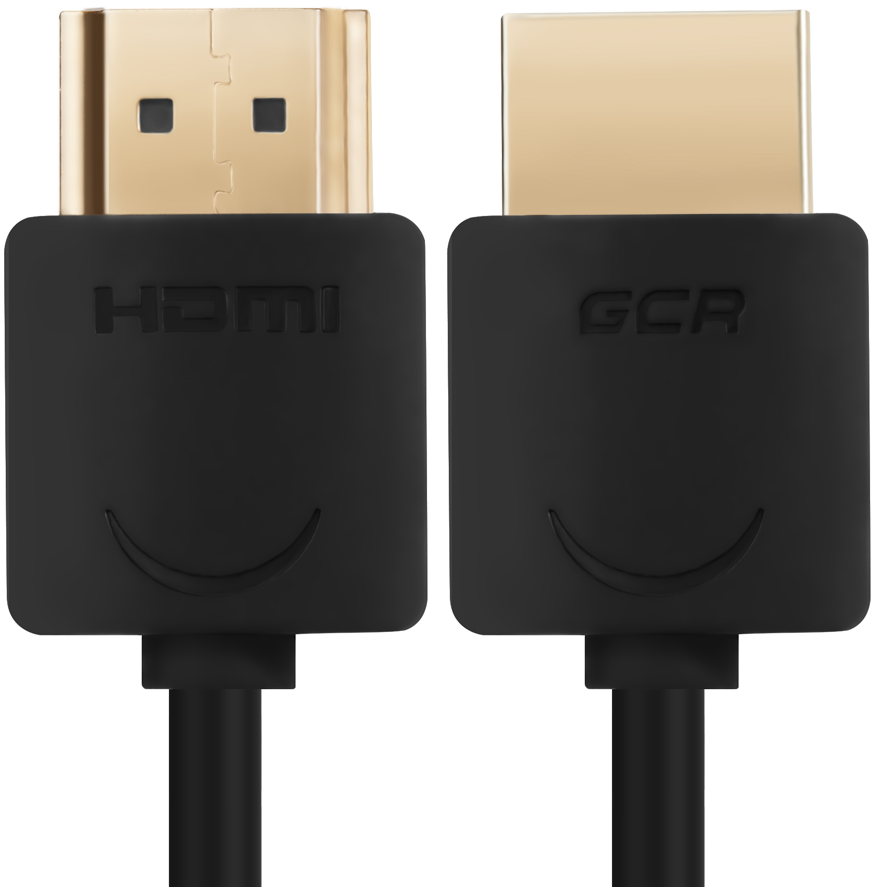 GCR-HM510-3.0m кабель 3.0m hdmi версия 1.4, черный, slim od3.8mm, 32/32 awg, позолоченные контакты, ethernet 10.2 гбит/с, 3d, 4k, premium , экран Greenconnect Santreyd  - Вид №1