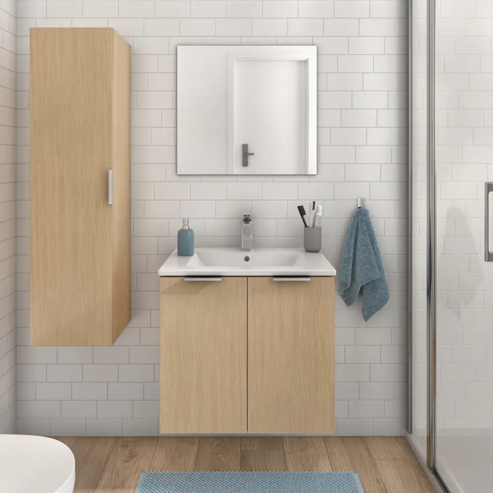 Пенал для ванной Sensea Essential 30x116x32 см цвет дуб 82597800 STLM-2156860 Без серии - Вид №14
