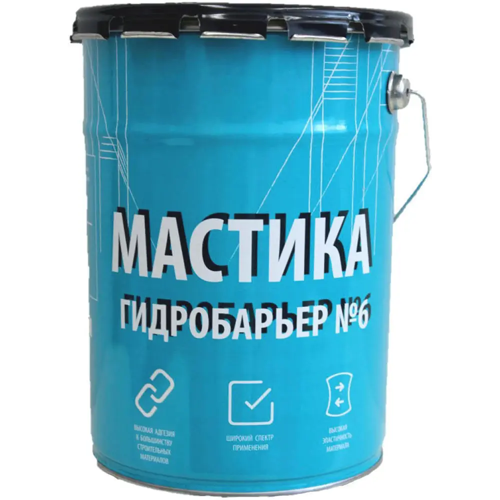 Мастика гидроизоляционная Гидробарьер №6 универсальная 5 кг 86731977 STLM-2133646 Santreyd Не применимо