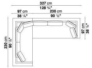 B&B Italia Модульный угловой диван из ткани Charles sun-id-1494315 - Вид №25