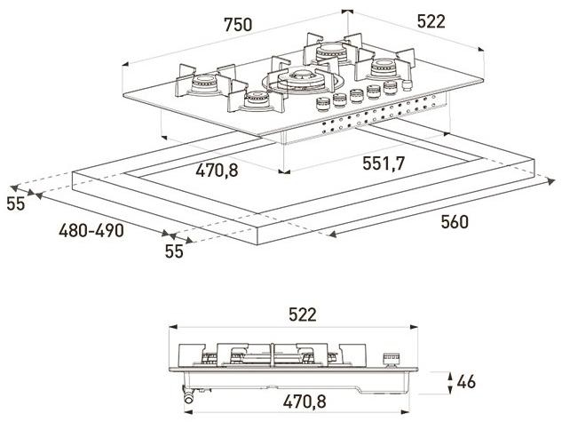 Grundig Газовая плита  7751683808  - Вид №1