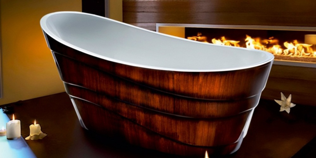 Ванна акриловая отдельностоящая Brown Wood Lagard ALYA lgd-alya-bw - Вид №1