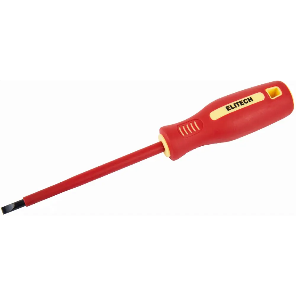 Отвертка диэлектрическая Elitech SL5.5x125 мм с магнитным наконечником 89407147 STLM-1573839