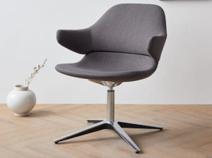 Ткань спиц поворотный стул с подлокотниками