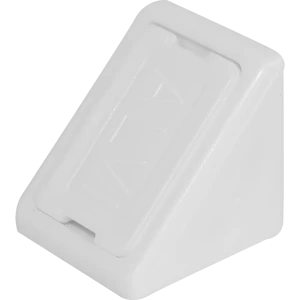 Комплект уголков мебельных с шурупами пластик цвет белый 6 шт