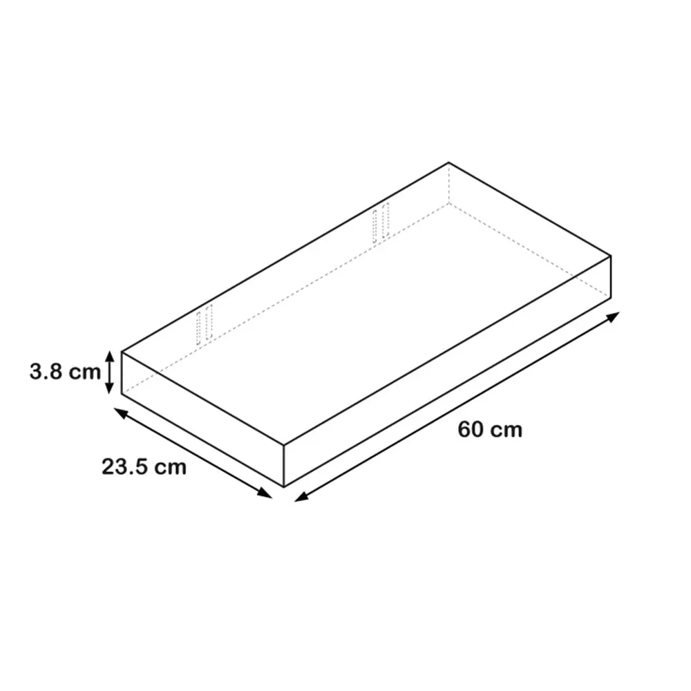 Полка мебельная прямая 60x23.5x3.8 см МДФ цвет жёлтый 81898804 STLM-2073583 SPACEO  - Вид №5