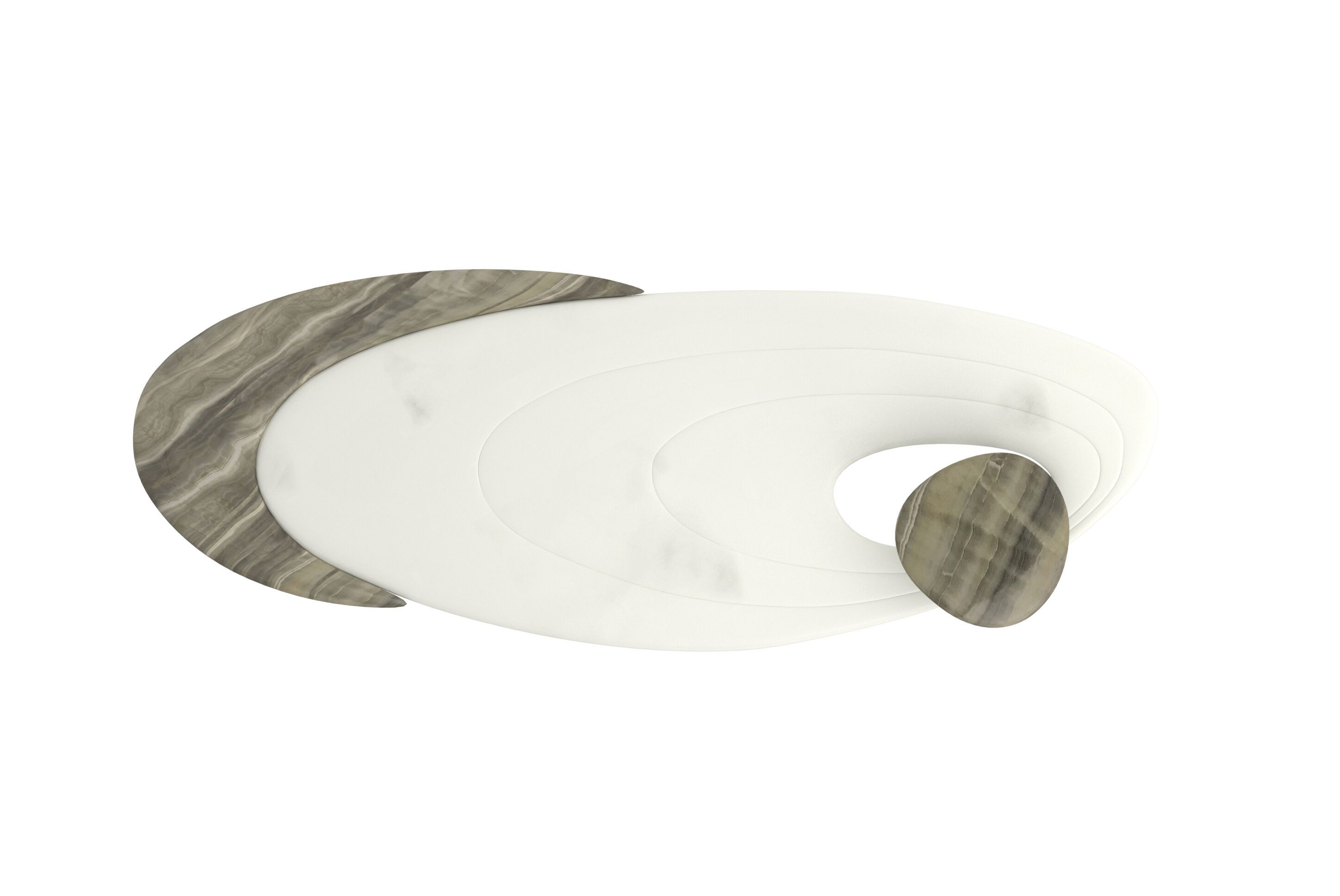 Мраморный овальный журнальный столик Caracole RESONANCE ARCH-00066109 - Вид №4