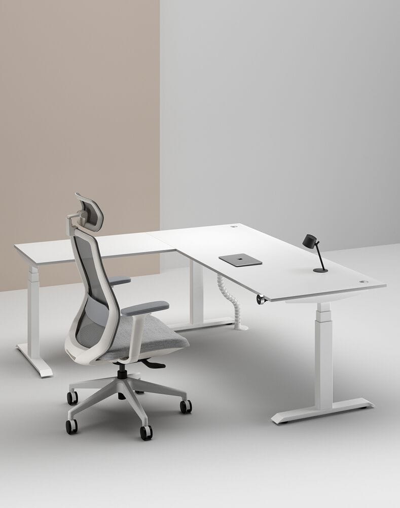 Деревянный регулируемый по высоте угловой стол с системой люверсов WORKSPACE MAX TRIPLE MOTOR ARCH-00114643 - Вид №22