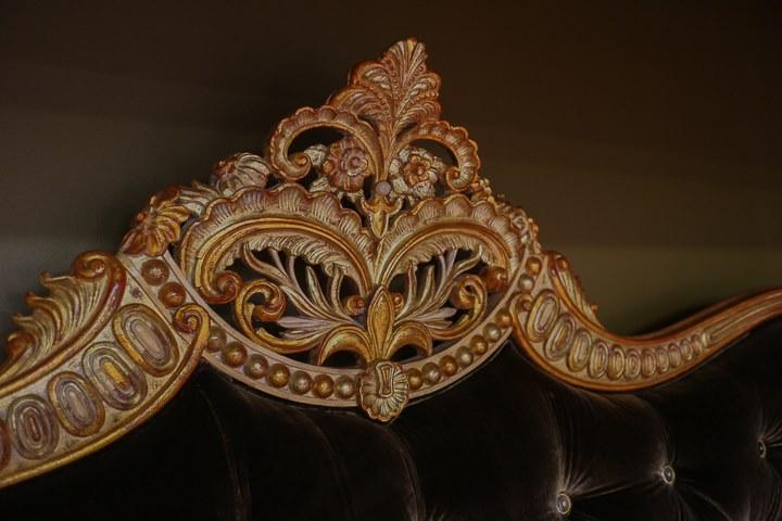 Bellotti Ezio Двуспальная кровать из бархата с тафтинговым изголовьем 3131 3131  - Вид №2