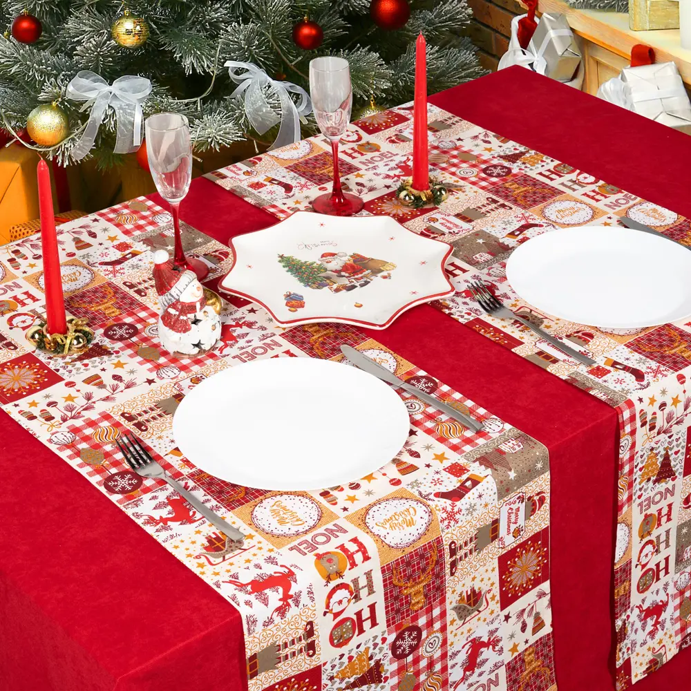 Дорожка на стол "Эльфы", 40x140 см, цвет красный Altali STLM-2076344 - Вид №4