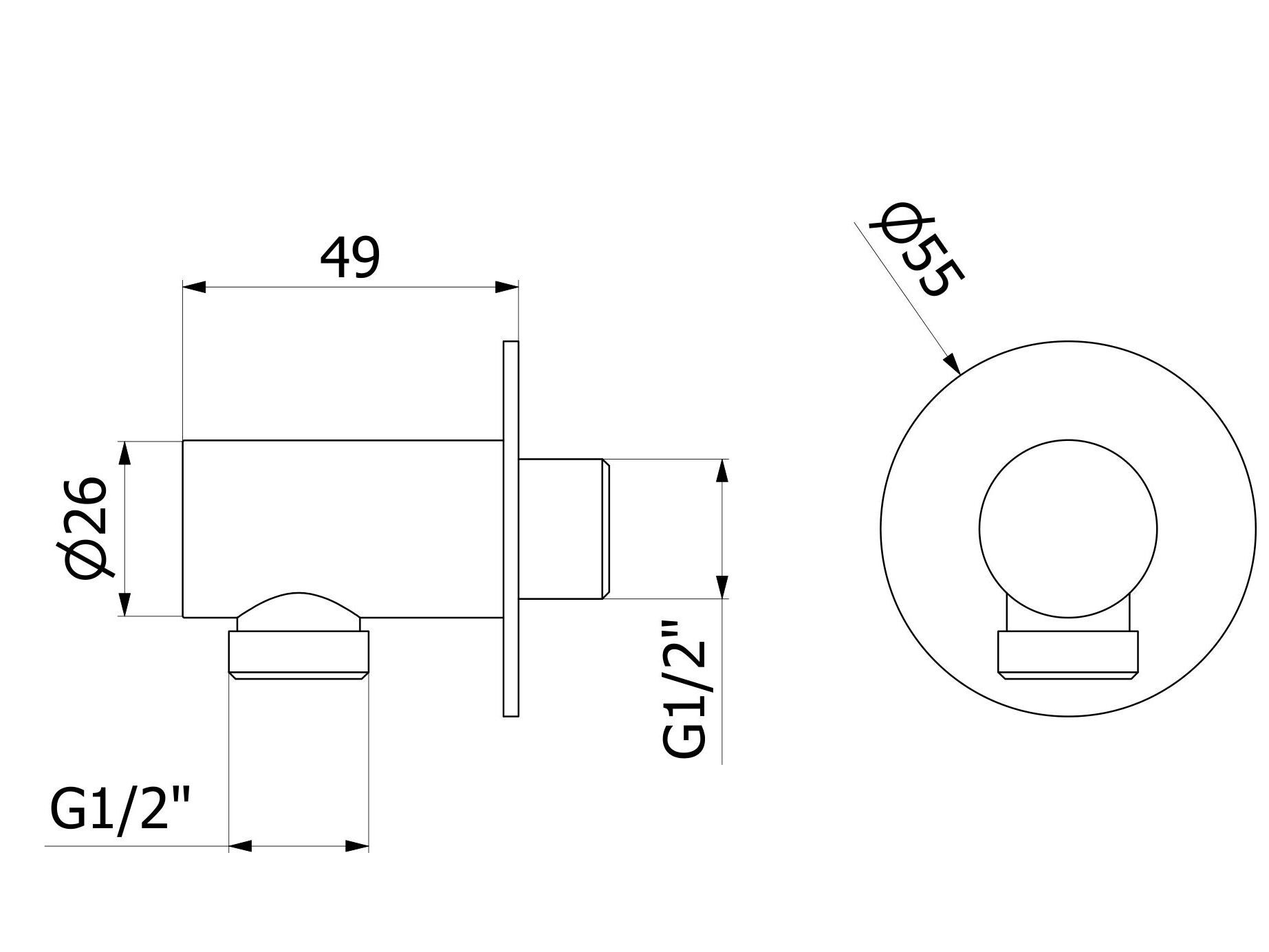 Стальная розетка для воды IB Shower &amp ARCH-00044314 - Вид №2