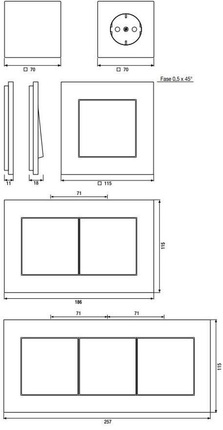 JUNG Гражданская серия из хромированного металла Ls plus sun-id-1511217 - Вид №1