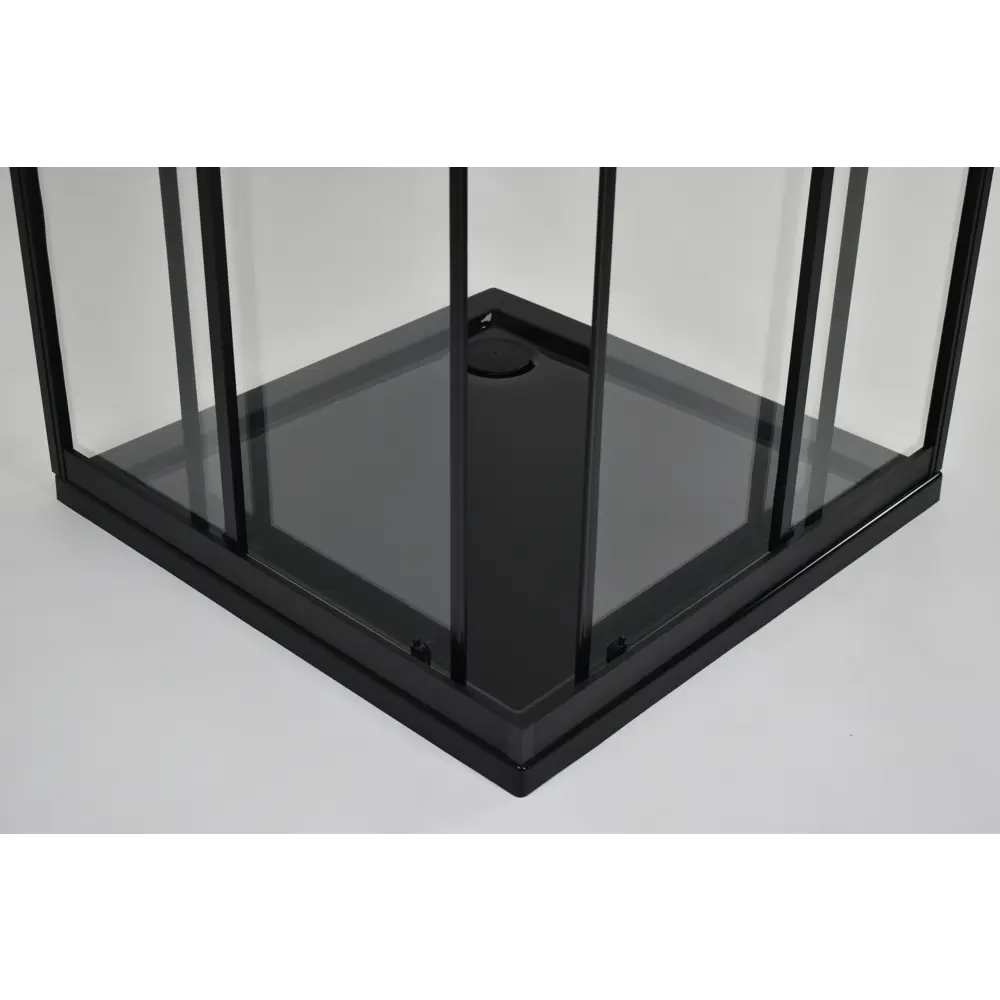 Душевая ширма Метакам Apart Black квадратная 90x90x185см цвет профиля черный раздвижная стекло 4мм прозрачное STLM-2206302 - Вид №39