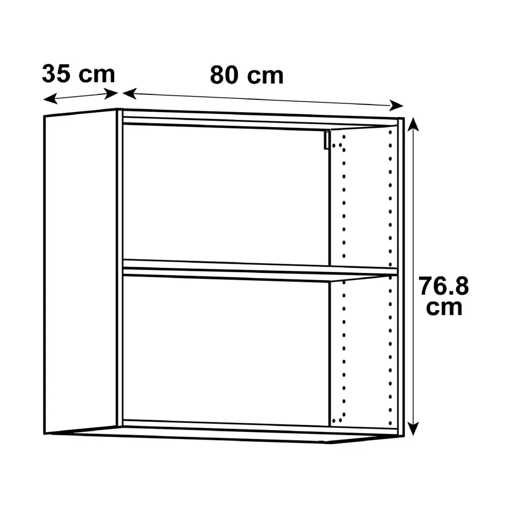 Каркас навесной Delinia ID 80x76.8x35 см, ЛДСП, цвет белый 82000287 STLM-2024935  - Вид №1