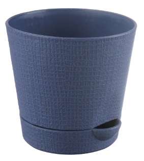 202-27 Горшок д/цветов с поддоном Le Parterre d=11.5 0.7 Л. графит Цветочная коллекция 