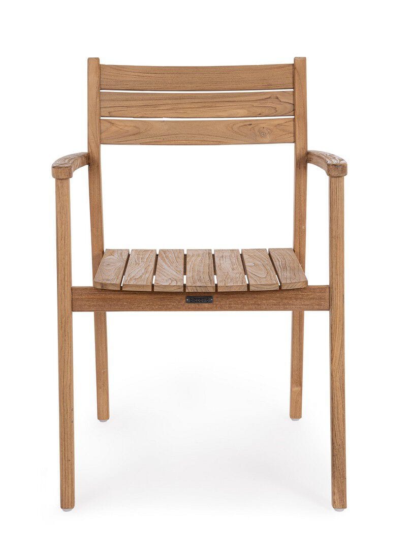 Штабелируемый садовый стул из тикового дерева BIZZOTTO ADRIEL ARCH-00107747 - Вид №1