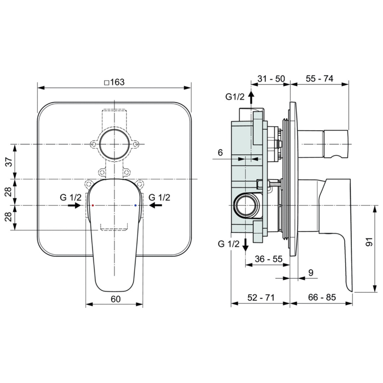 BD002XC Промо-набор 6 в 1 «ВСЕ для встройки» Ideal Standard ESLA  - Вид №8