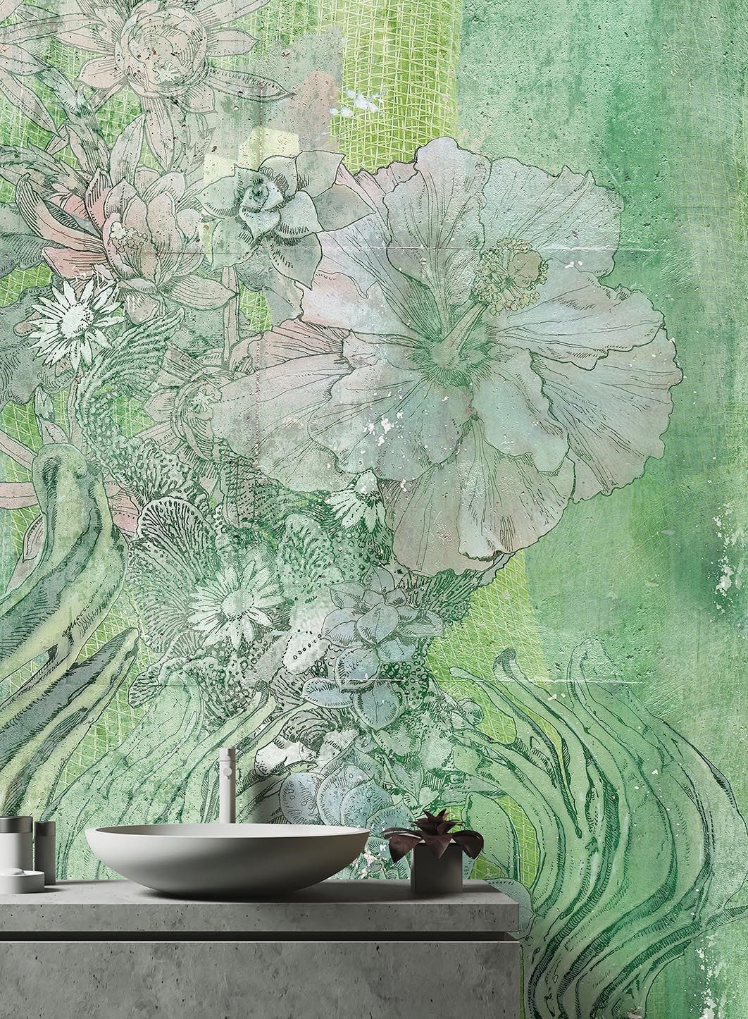 Тропические обои ПВХ бесплатно, ЭКО, моющиеся WallPepper Online SELECTION ARCH-00104859