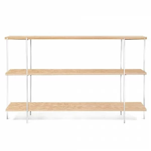 Стеллаж белый со светло-коричневыми полками Florian white INTELLIGENT DESIGN  260767 Бежевый;белый