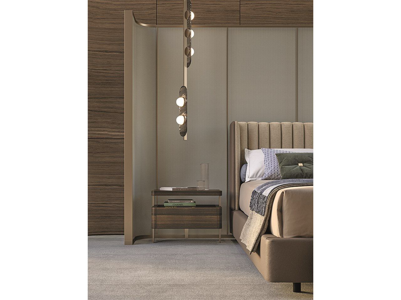 Деревянная прямоугольная тумбочка с ящиками Turri Domus ARCH-00057359