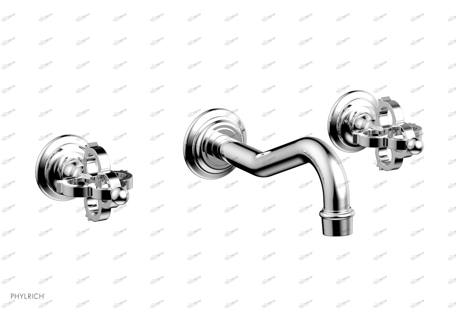 Смеситель для ванны COURONNE Phylrich  163-56-026 Хромированный 