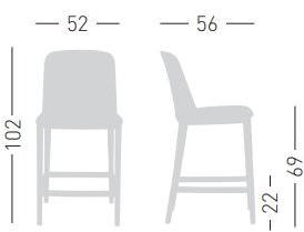 GABER Высокий табурет из ткани с подставкой для ног Manaa sun-id-1445395 - Вид №8