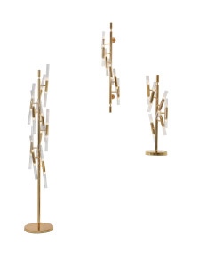 Торшер из нержавеющей стали и стекла