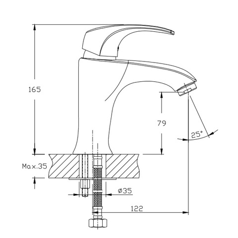 Orange Astin M21-021cr однорычажный смеситель для раковины Белый sun-id-1516812 - Вид №1