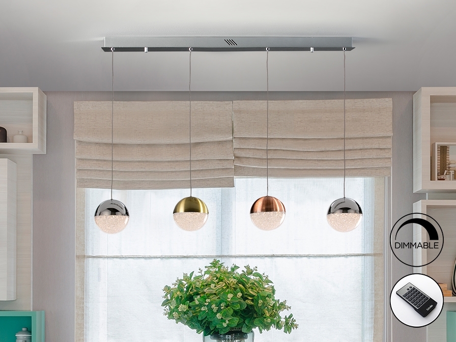 098230 Подвесной светильник 4L LED DIM цветной Schuller Sphere